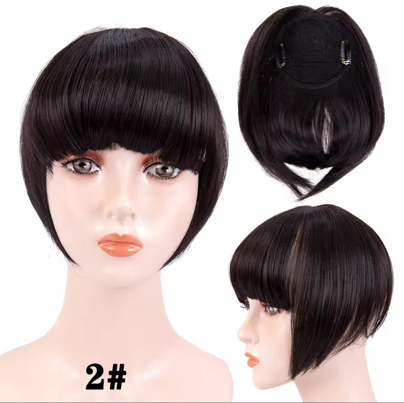 Clip in Bangs Hair Extensions Topper