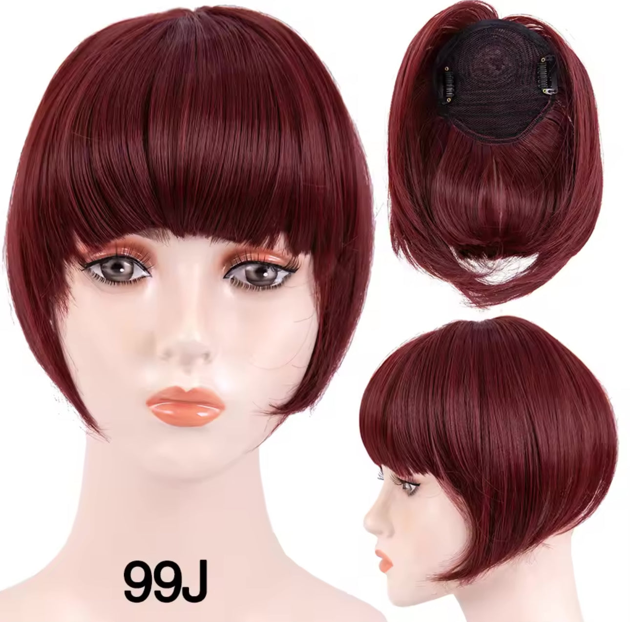 Clip in Bangs Hair Extensions Topper