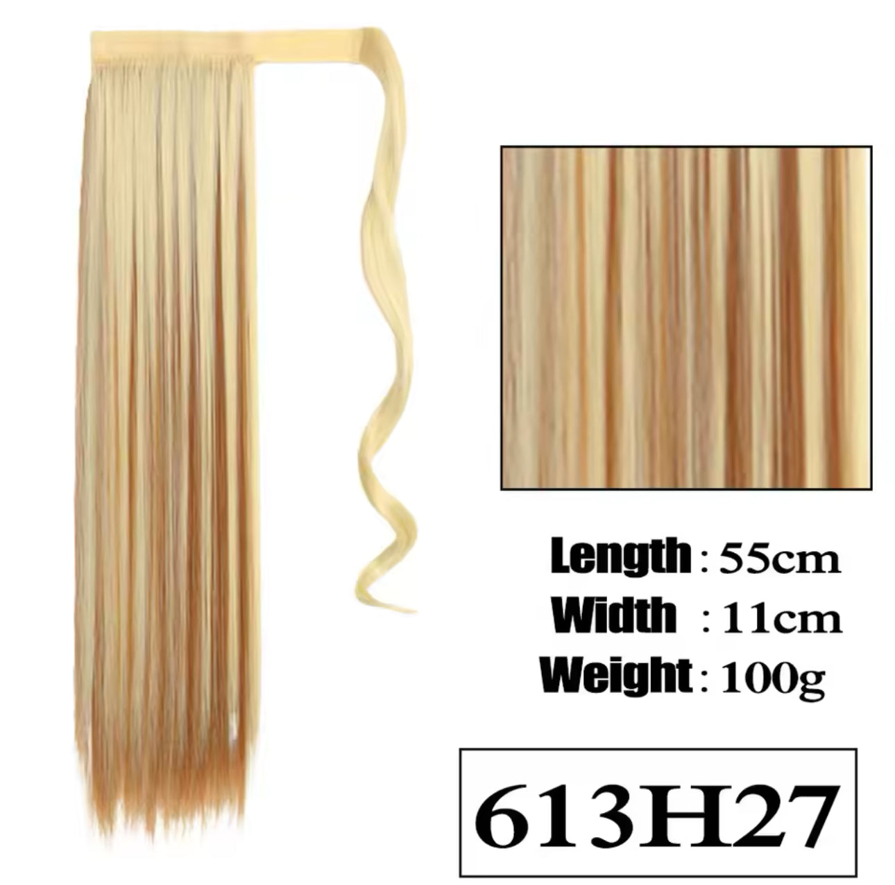 Straight Ponytails Highlights Colors