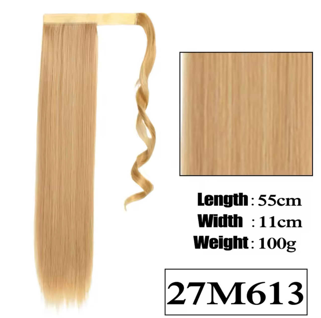 Straight Ponytails Highlights Colors