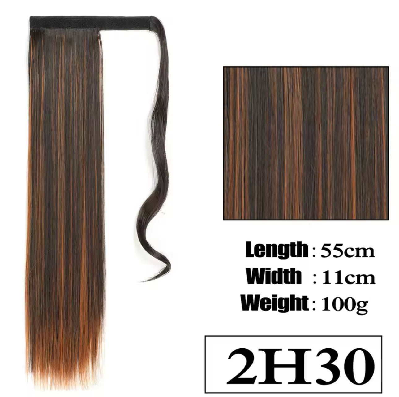 Straight Ponytails Highlights Colors