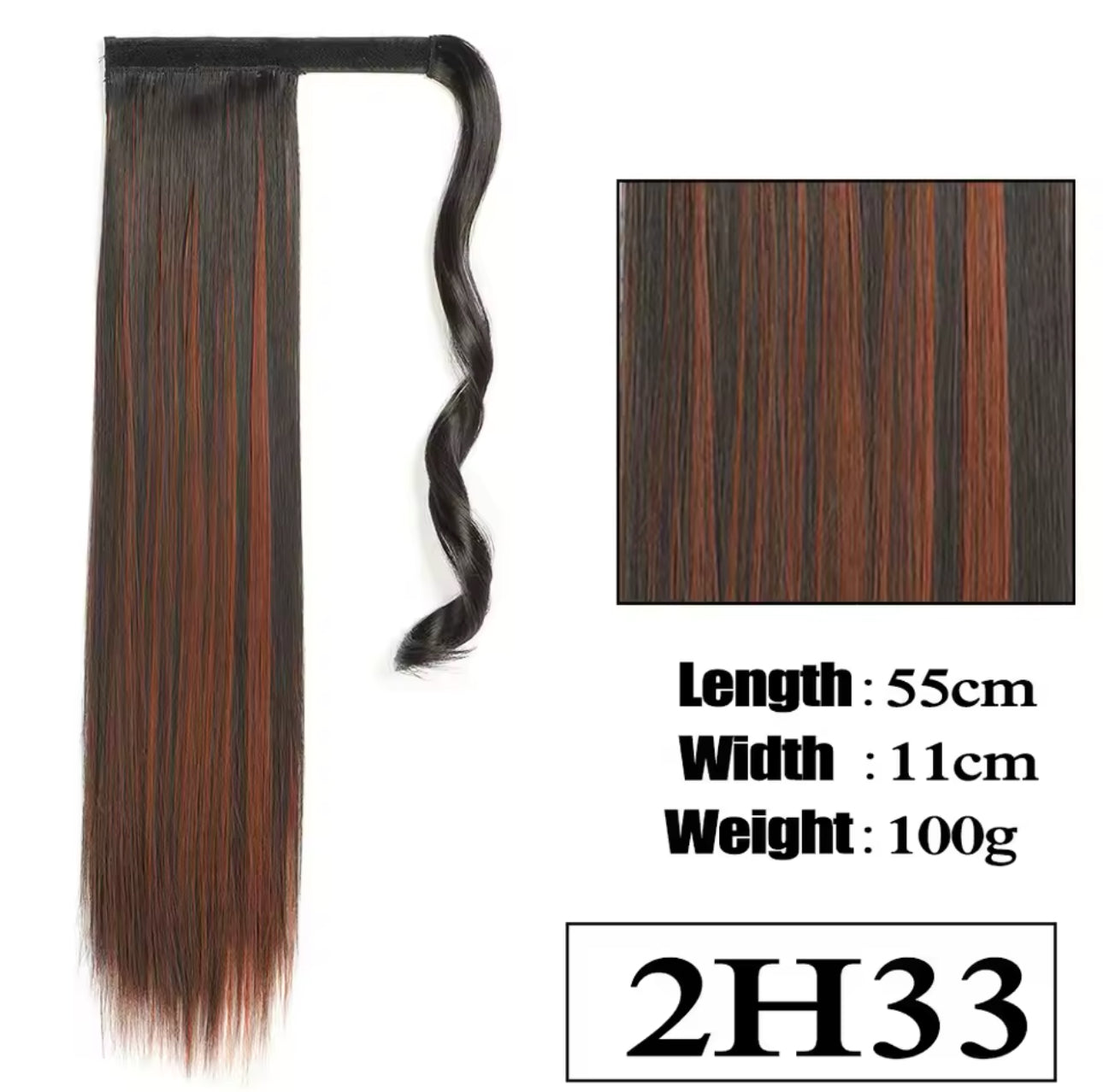 Straight Ponytails Highlights Colors