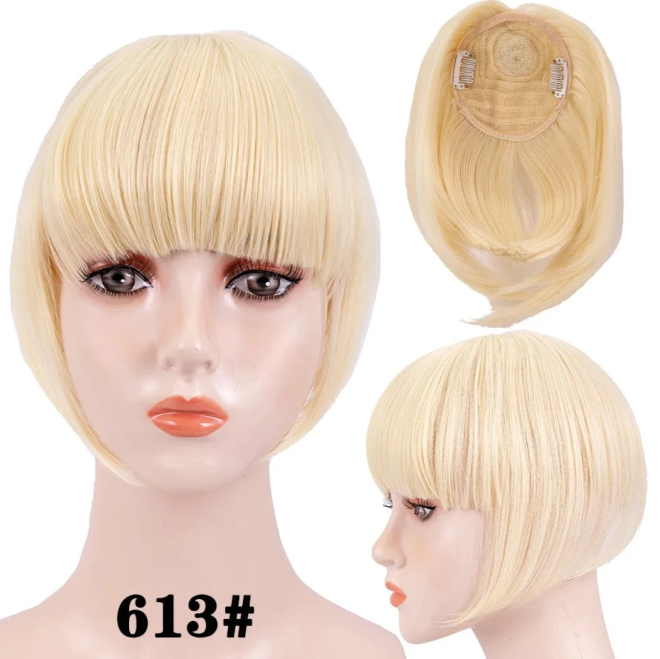 Clip in Bangs Hair Extensions Topper