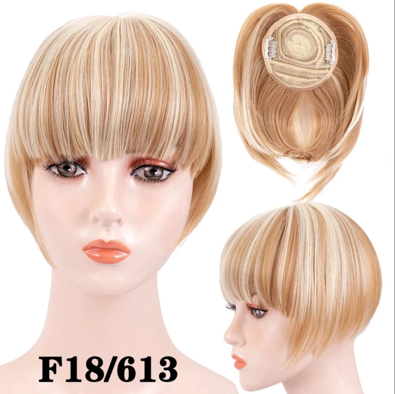 Clip in Bangs Hair Extensions Topper