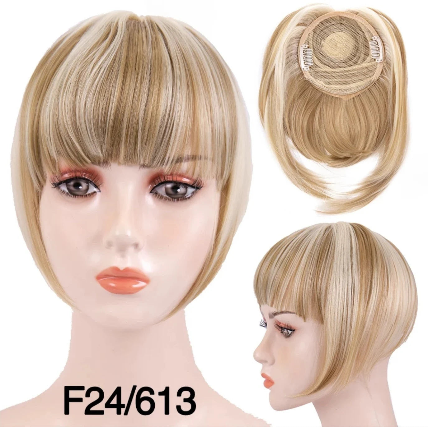 Clip in Bangs Hair Extensions Topper